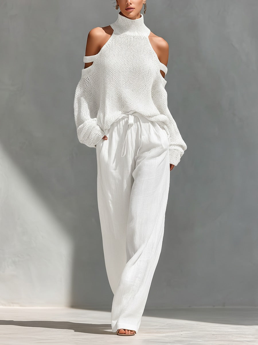 Camilla – Conjunto de Punto y Lino Elegante