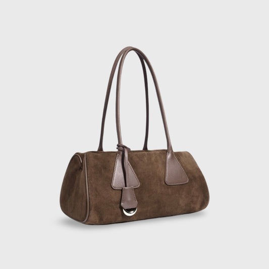 Lulu | Bolso de ante auténtico marrón