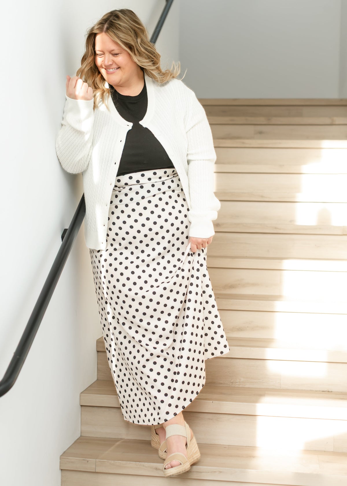 Braylyn – Falda Maxi de Lunares Elegante