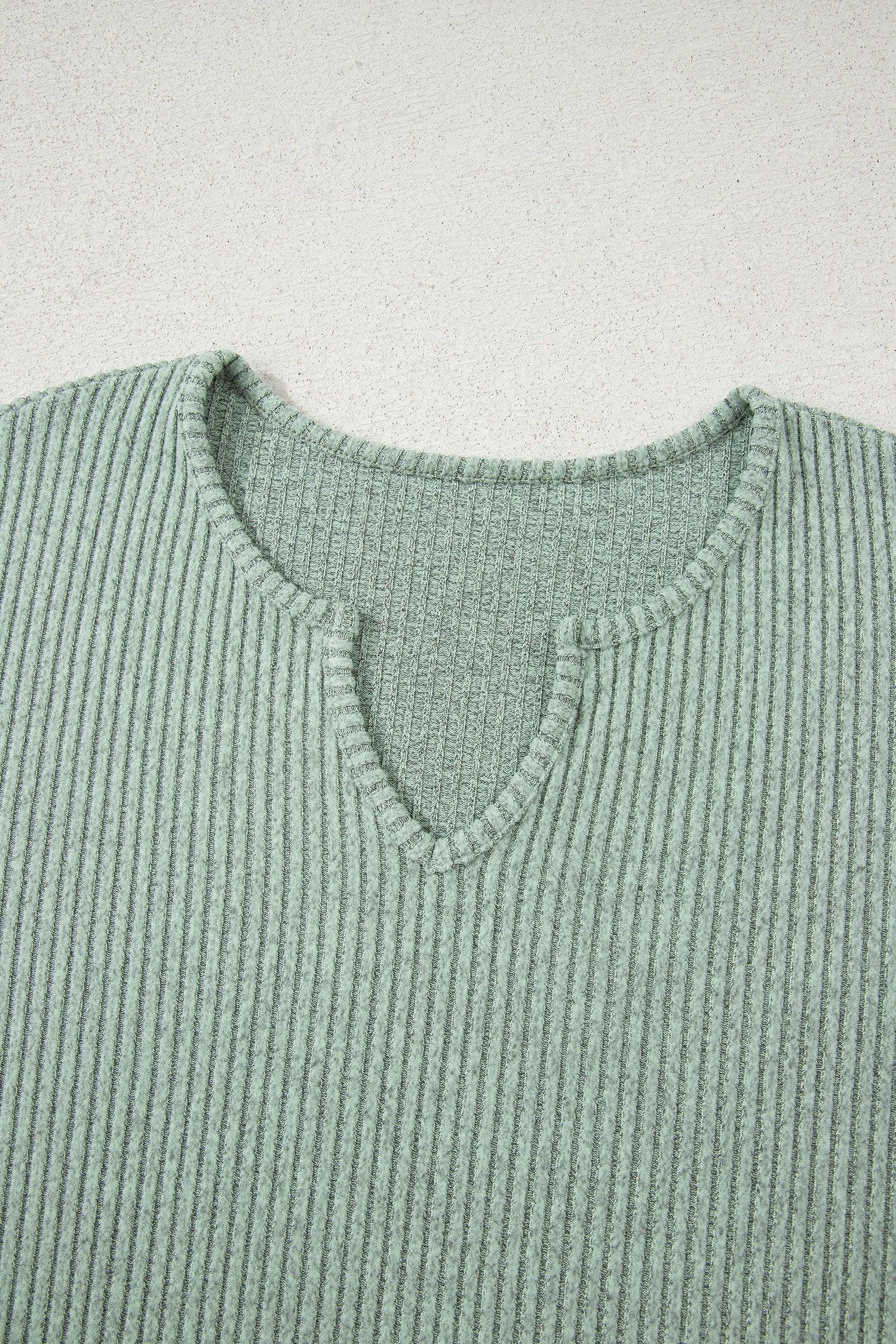 Rosaly – Conjunto de Dos Piezas Ribbed de Manga Larga