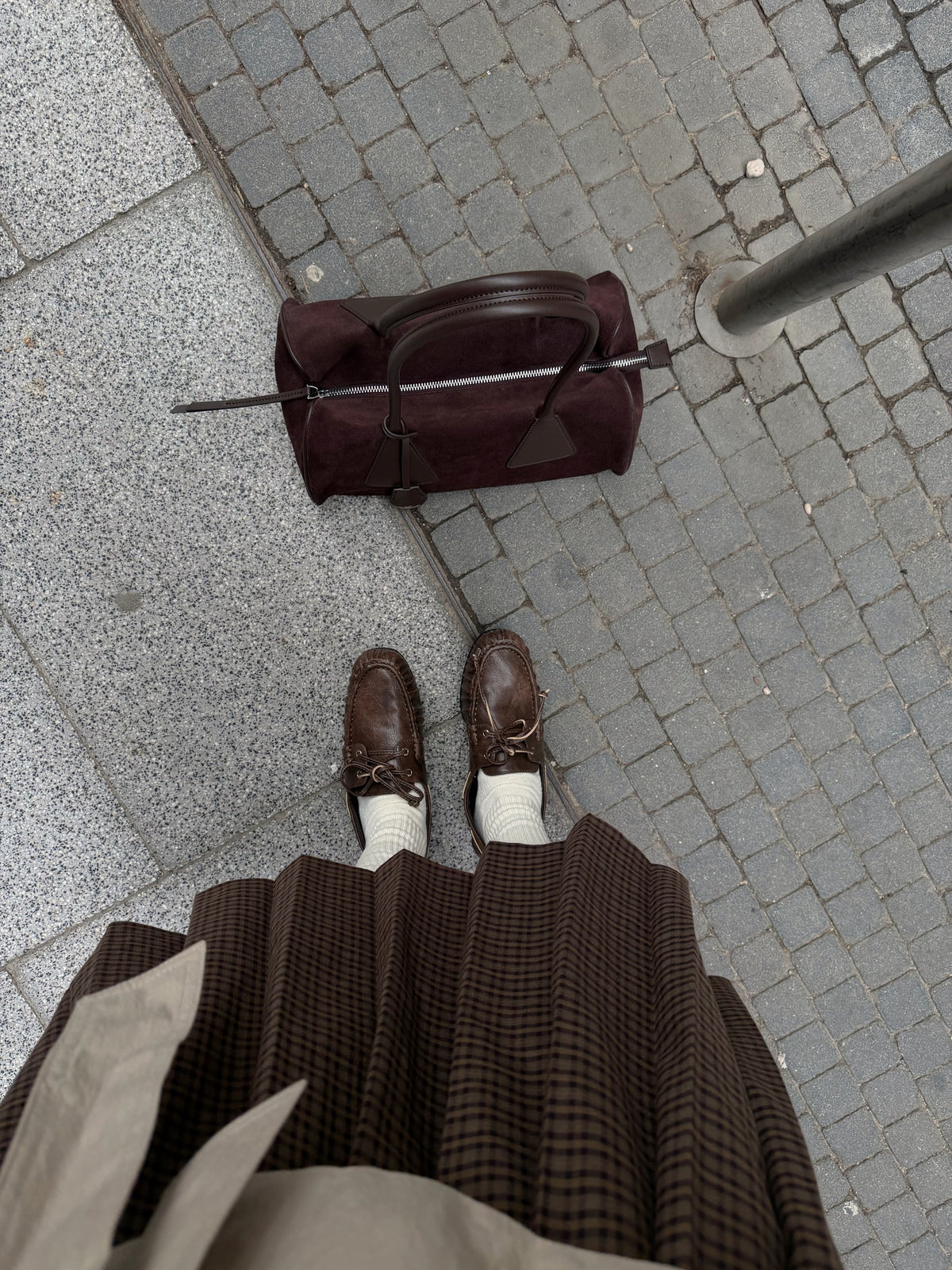 Lulu | Bolso de ante auténtico café