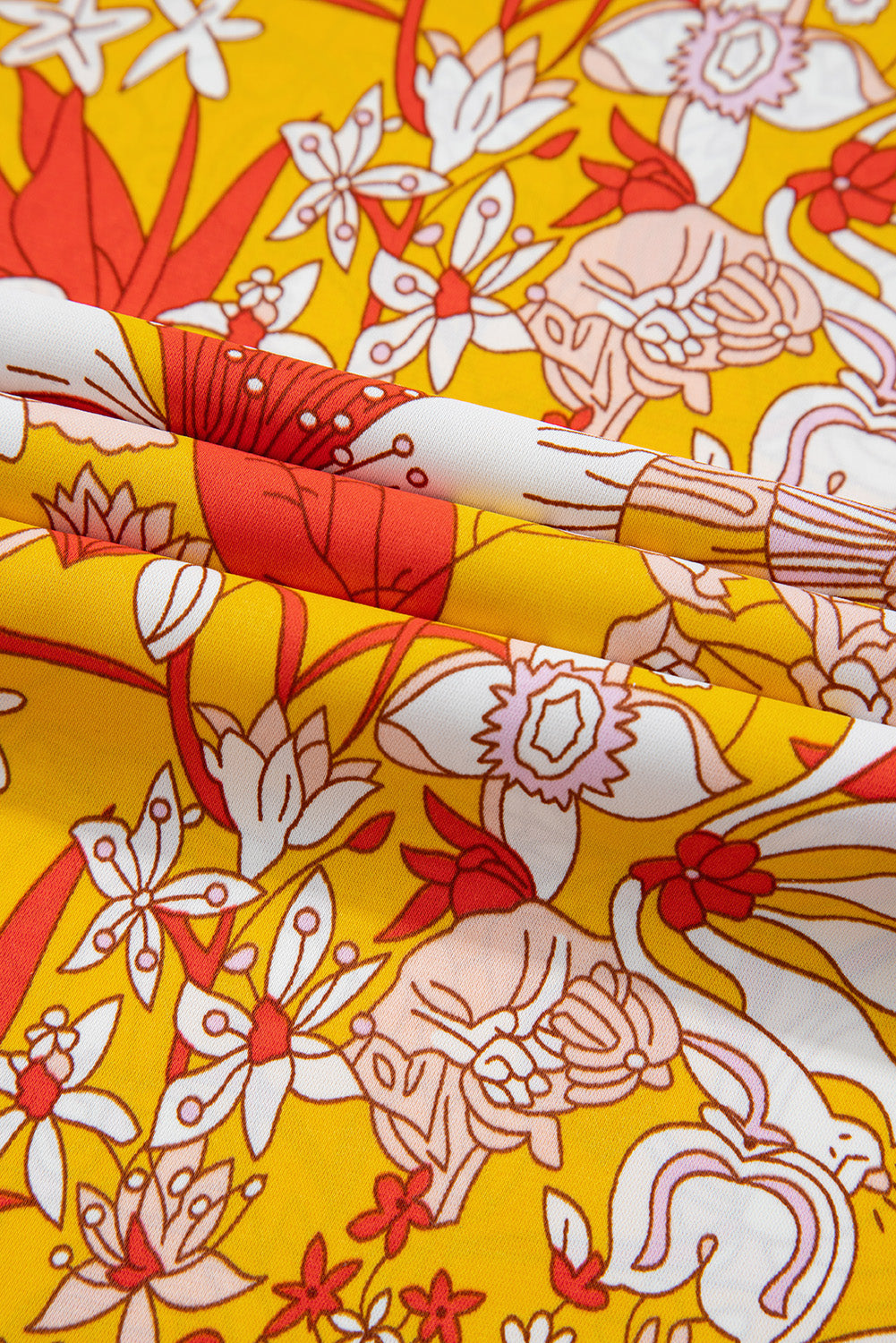 Valentina - Vestido Floral Largo Verano Naranja