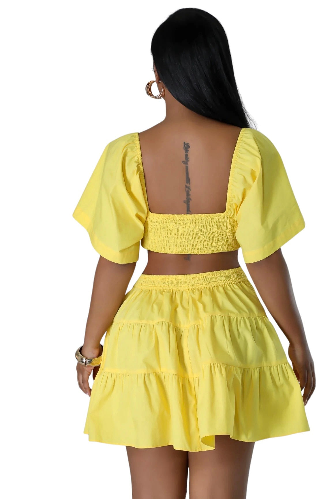 Paula - Vestido Mini Hombros Descubiertos Cut Out Elegante