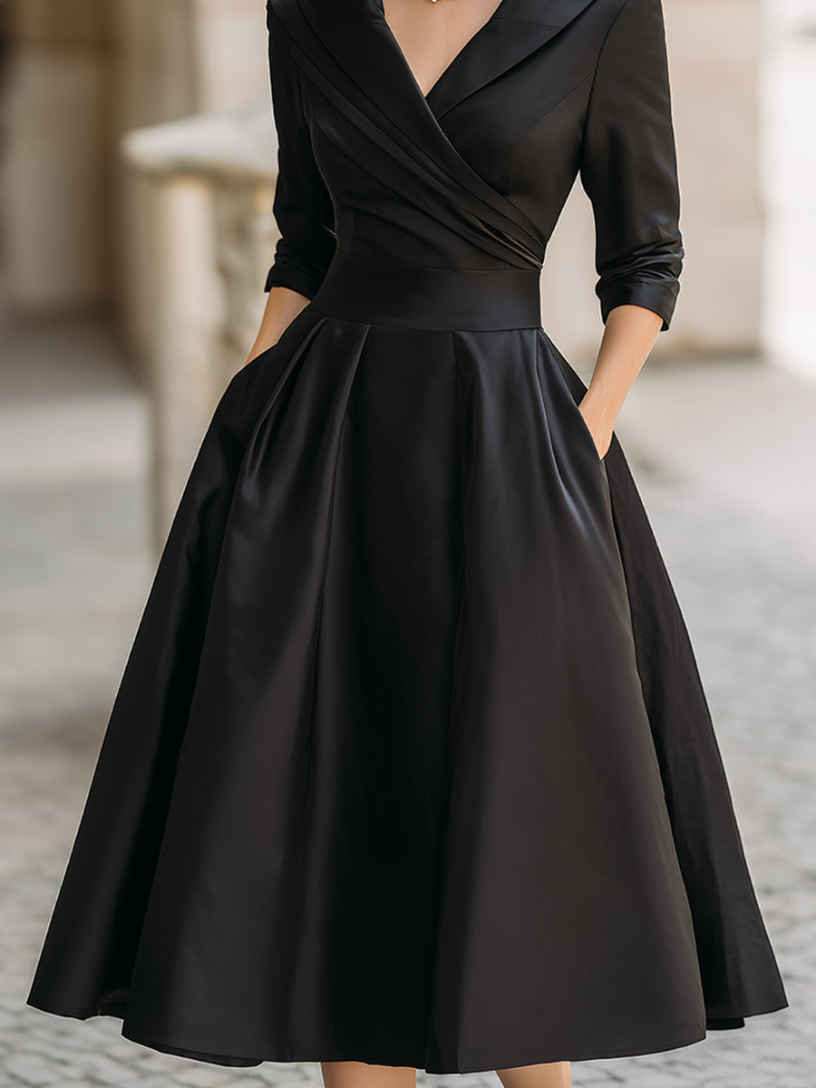 Elena | Vestido midi de satén