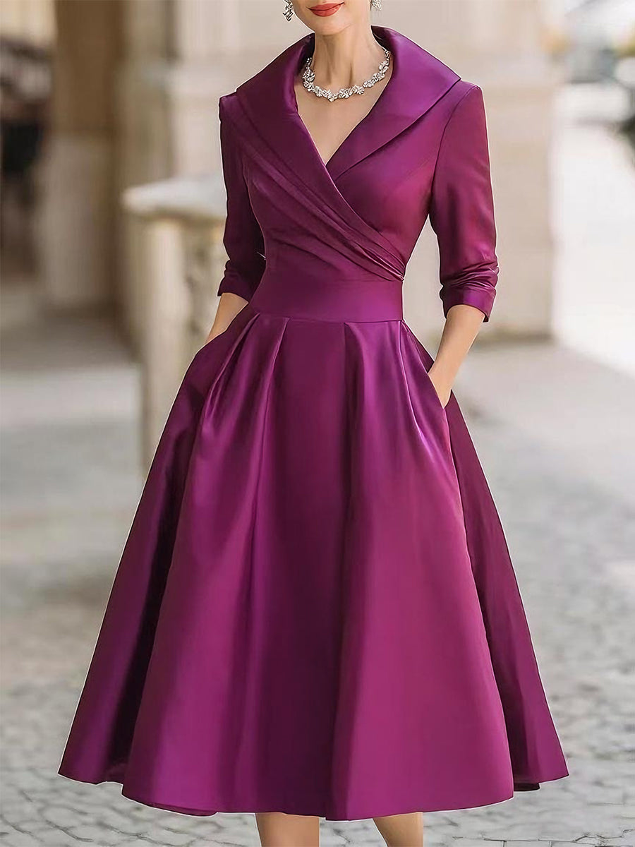 Elena | Vestido midi de satén