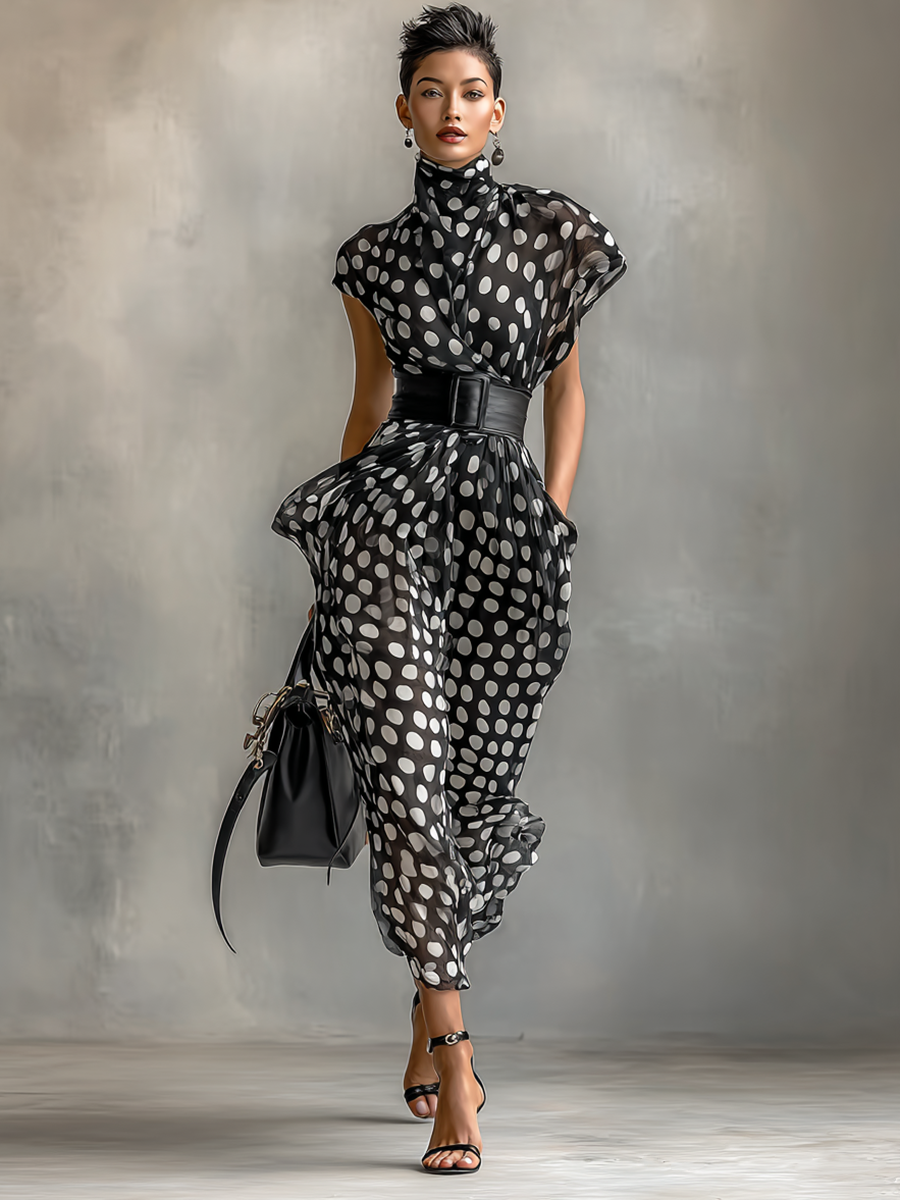Rocío | Vestido maxi de lunares