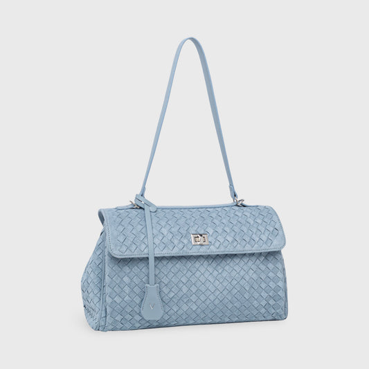 Ciara Vintage Edición Especial | Bolso trenzado azul cielo