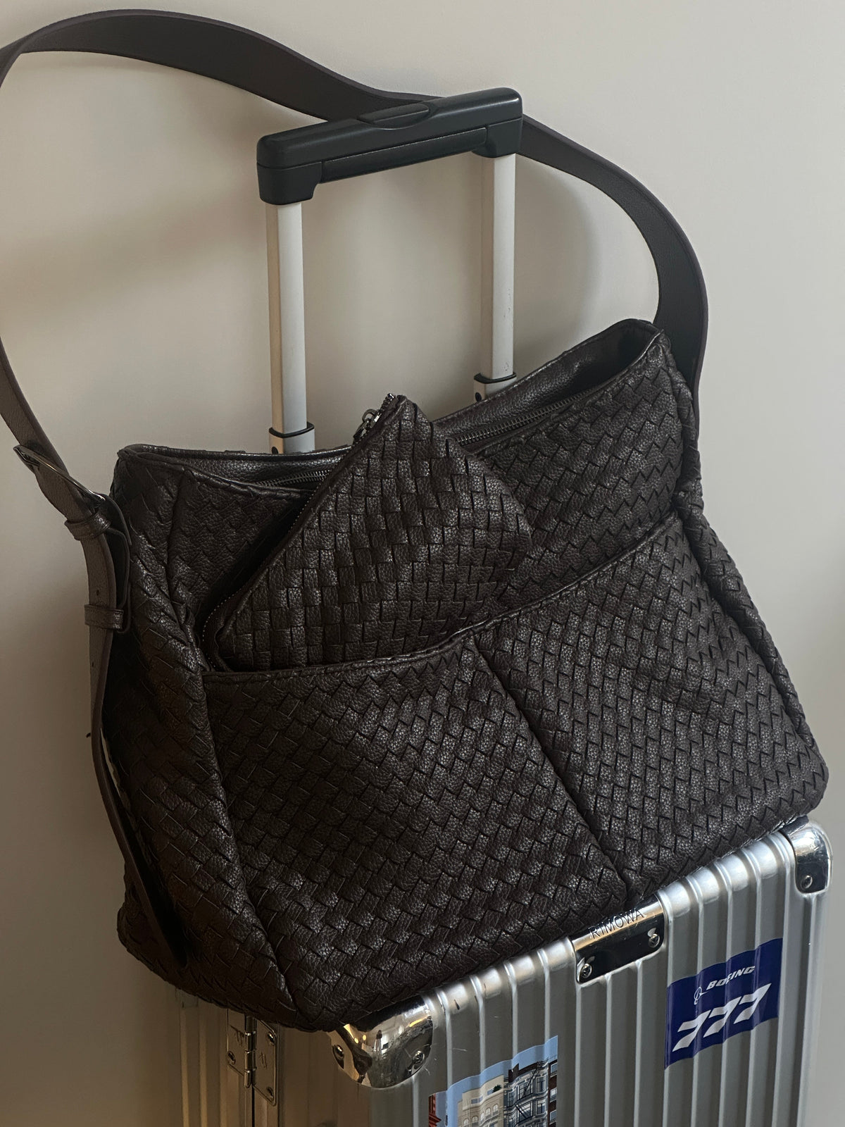 Rhea | Bolso oversize trenzado café