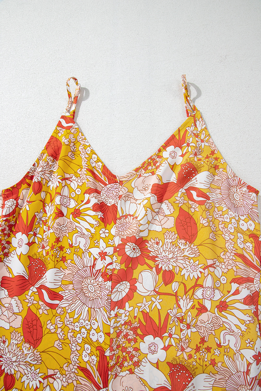 Valentina - Vestido Floral Largo Verano Naranja