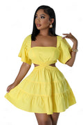 Paula - Vestido Mini Hombros Descubiertos Cut Out Elegante