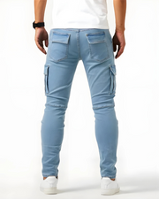Marino – Pantalón Cargo Elástico Premium