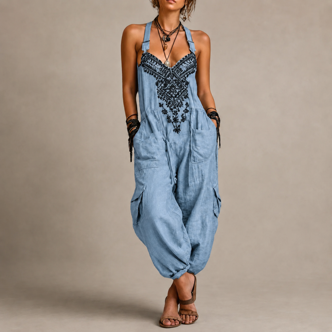 Conjunto Astrid — bordado bohemio fluido