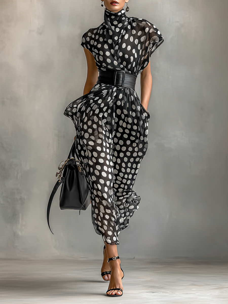 Rocío | Vestido maxi de lunares
