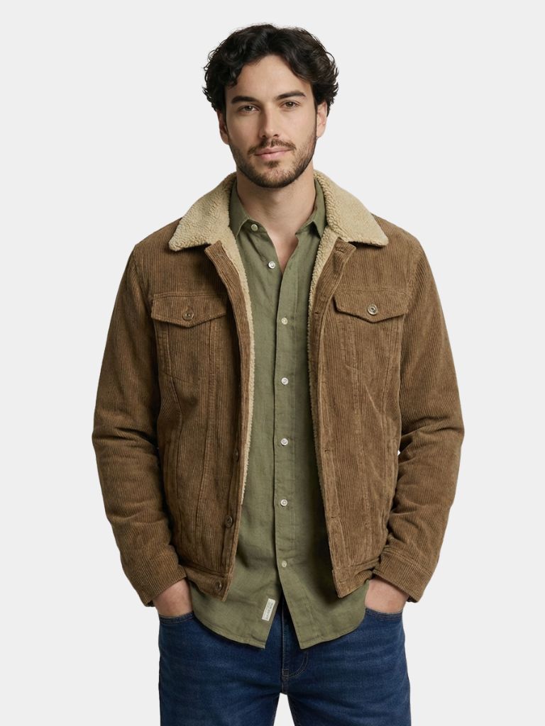 Tiago – Chaqueta de pana vintage minimalista