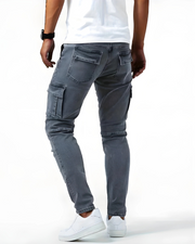 Marino – Pantalón Cargo Elástico Premium