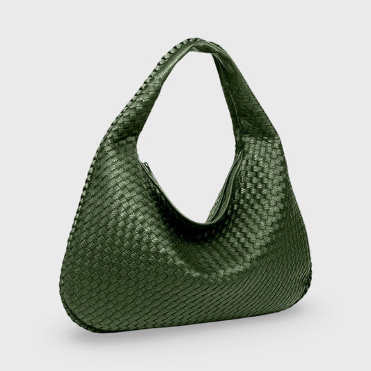 Oversize Trenzado | Bolso de hombro verde