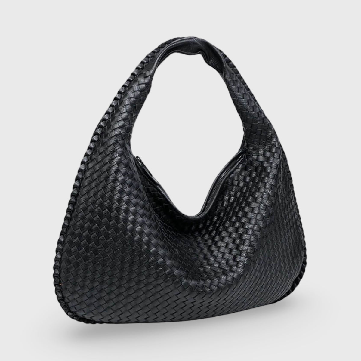 Oversize Trenzado | Bolso de hombro negro