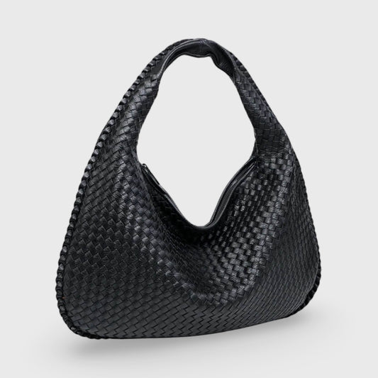 Oversize Trenzado | Bolso de hombro negro