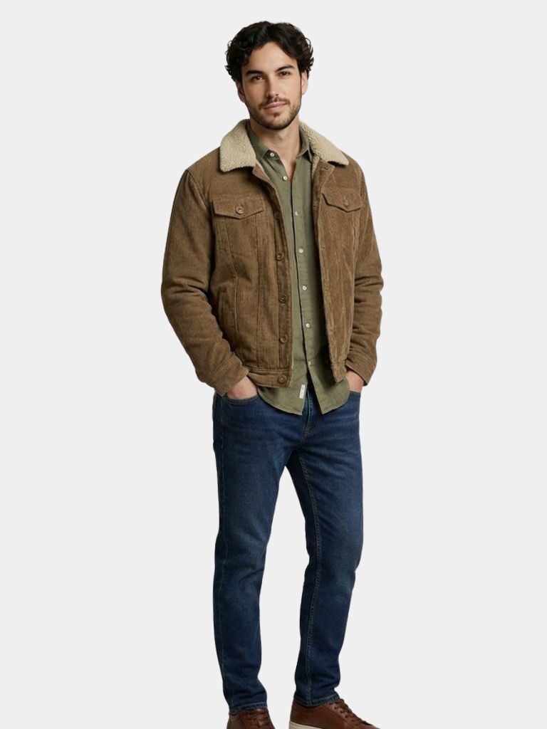 Tiago – Chaqueta de pana vintage minimalista
