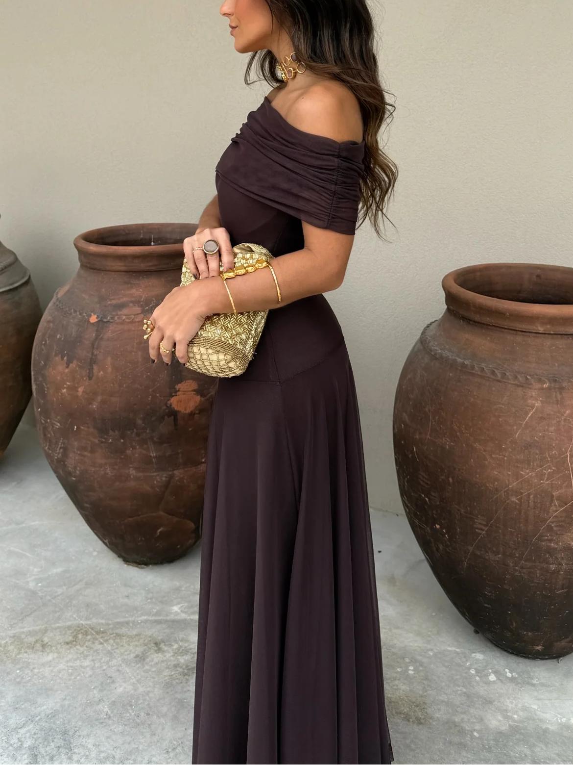 Aurora Ébano – Vestido Largo Elegante