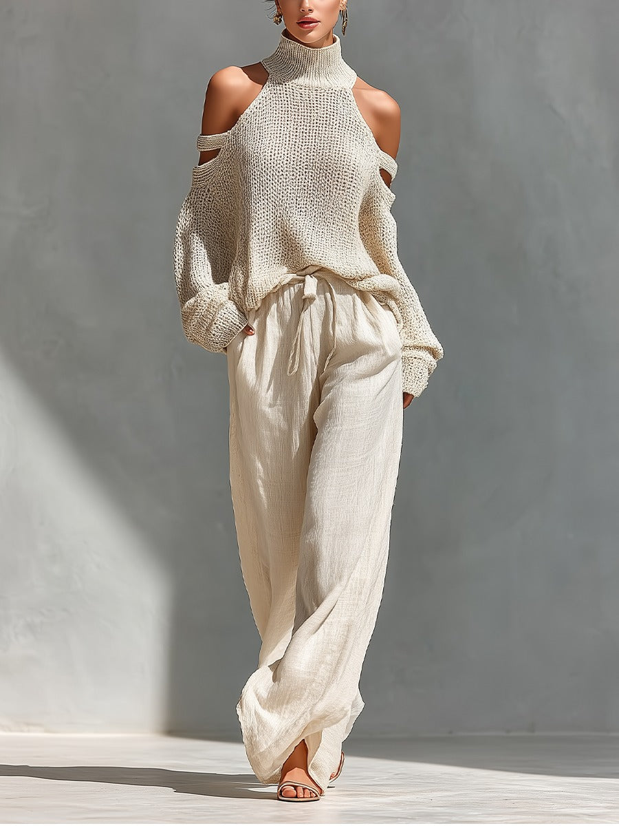 Camilla – Conjunto de Punto y Lino Elegante
