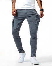 Marino – Pantalón Cargo Elástico Premium