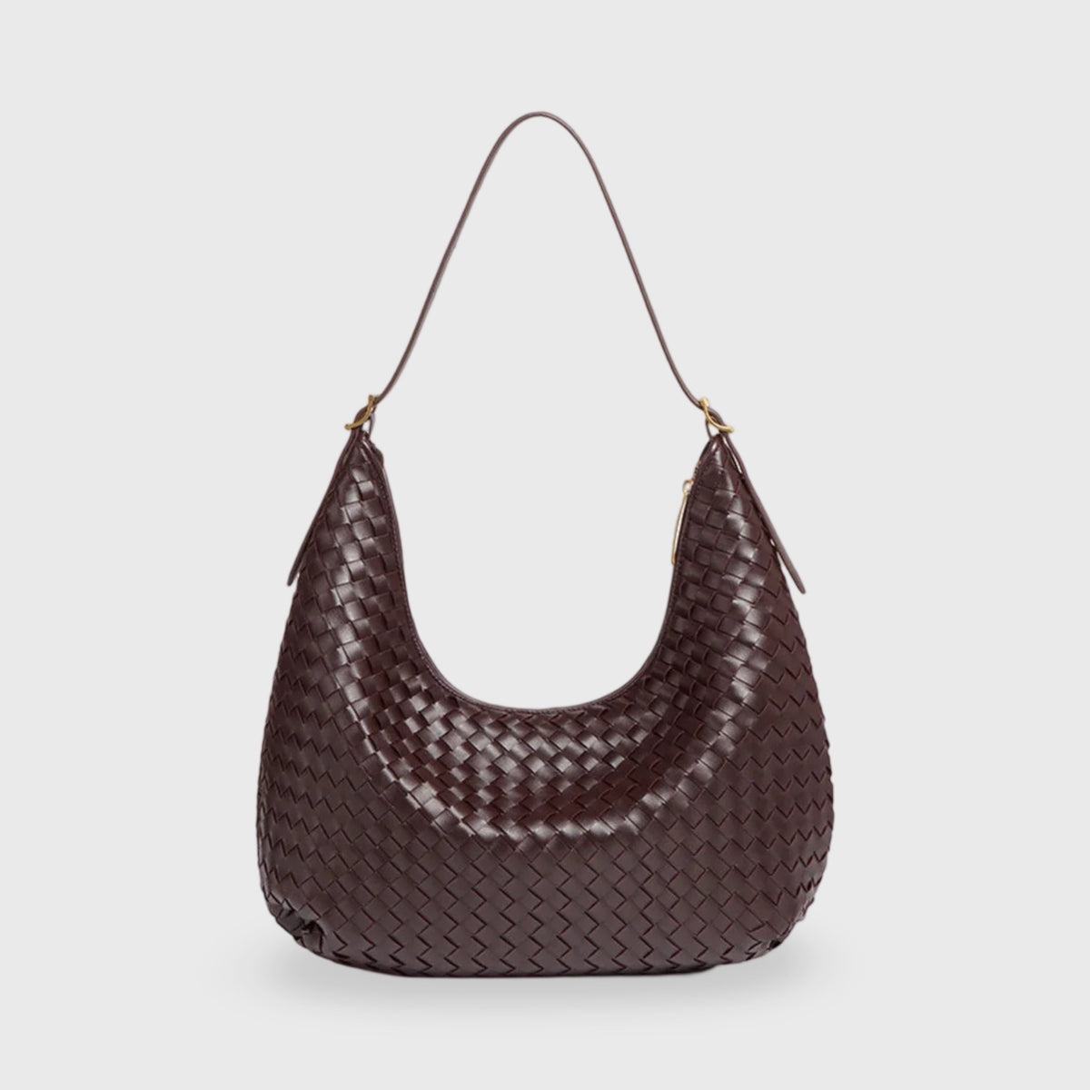 Hailey | Bolso tote trenzado café