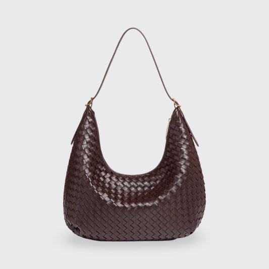 Hailey | Bolso tote trenzado café