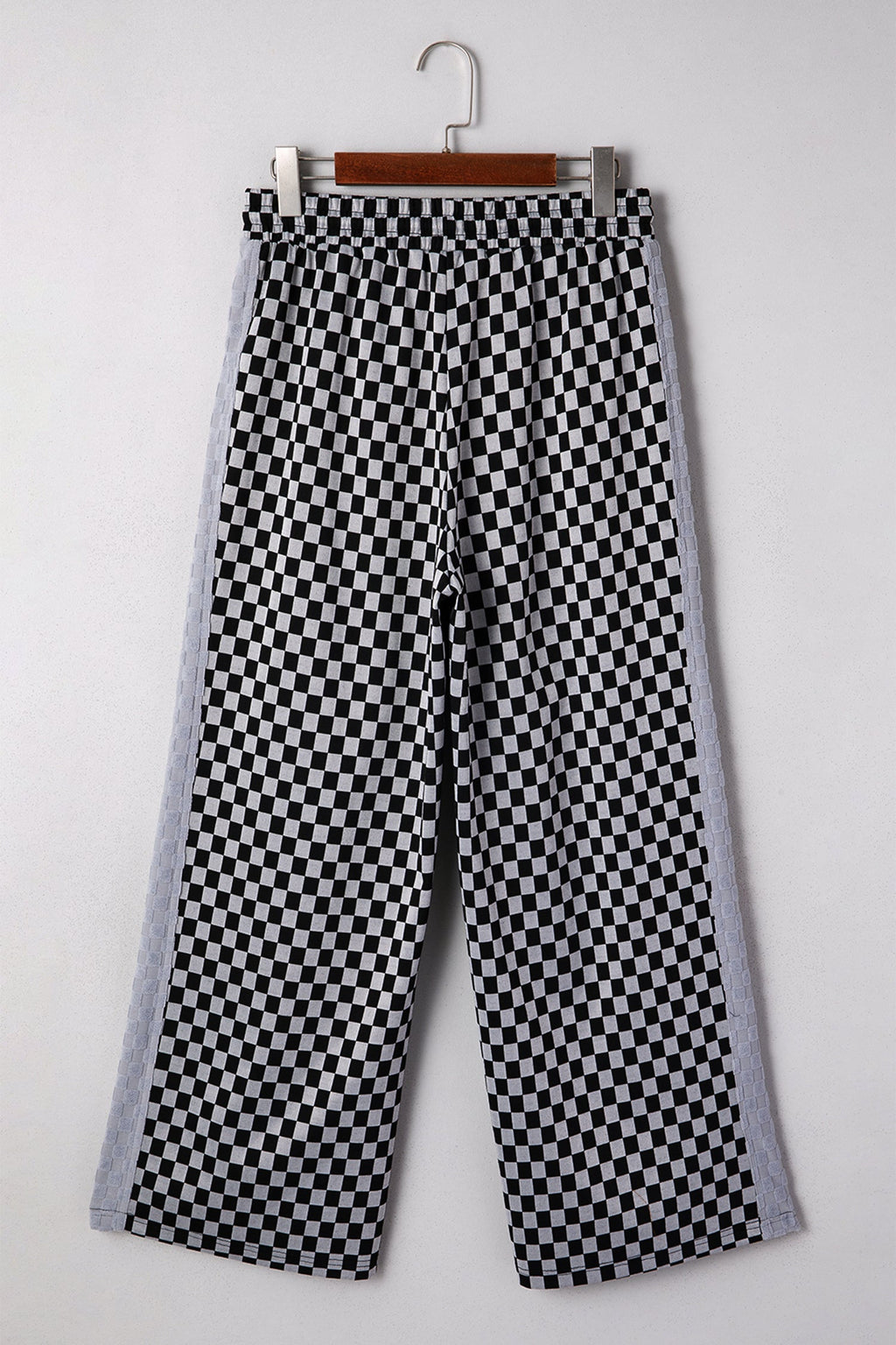 Vega – Pantalón Wide Leg con Estampado Checker