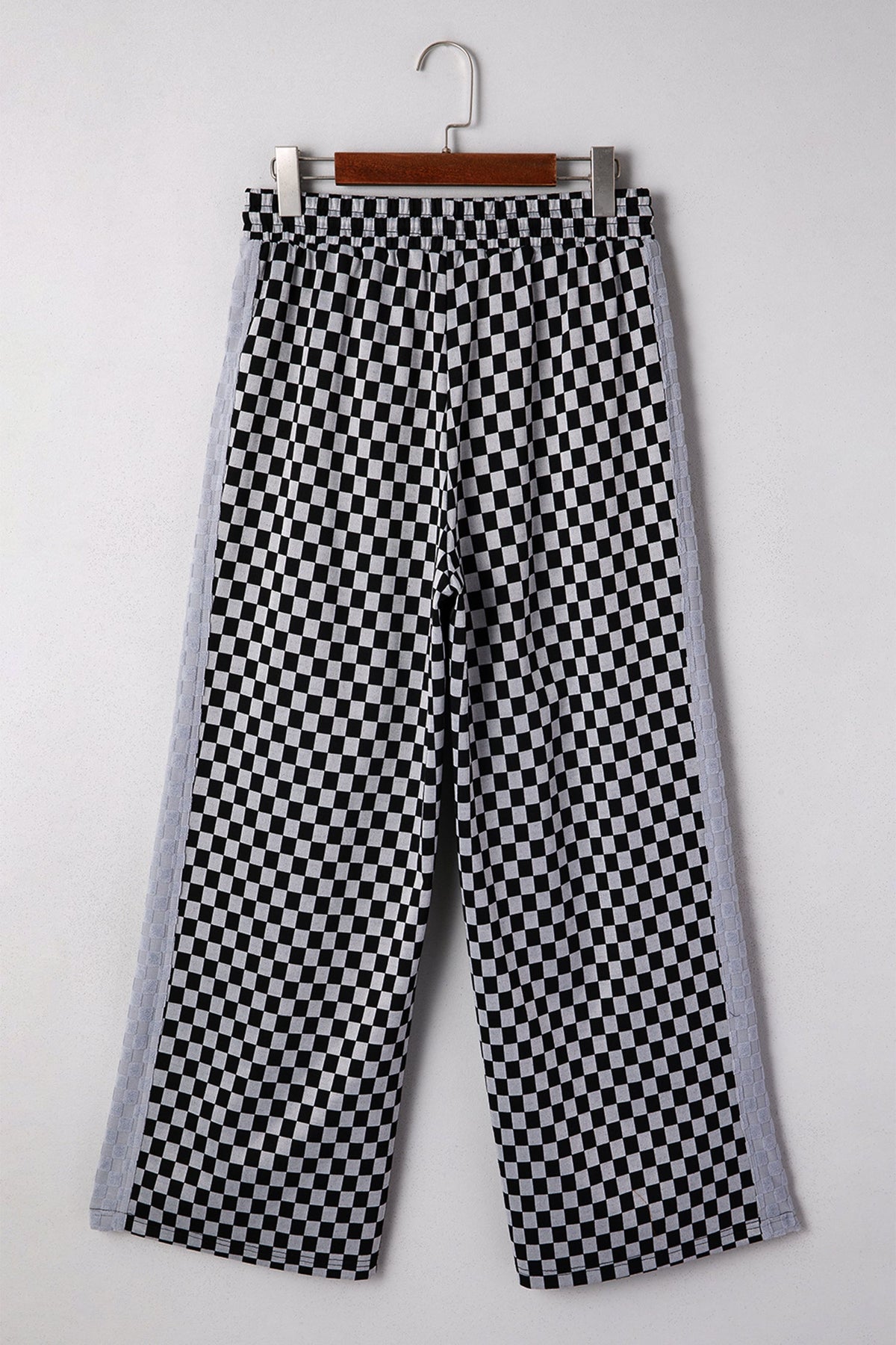 Vega – Pantalón Wide Leg con Estampado Checker