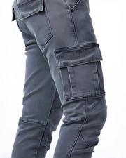 Marino – Pantalón Cargo Elástico Premium