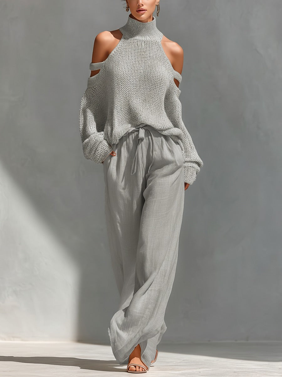 Camilla – Conjunto de Punto y Lino Elegante