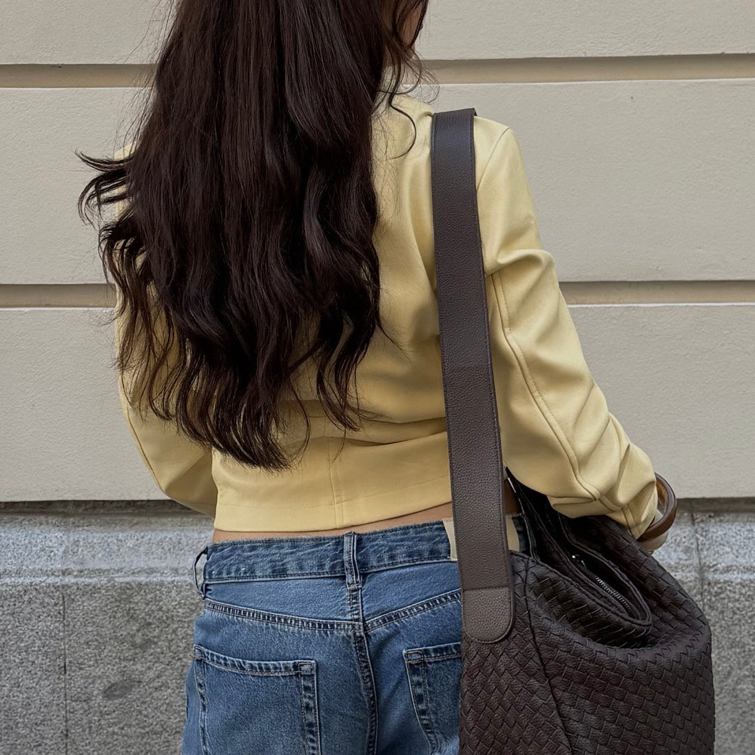 Rhea | Bolso oversize trenzado café