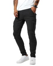 Marino – Pantalón Cargo Elástico Premium