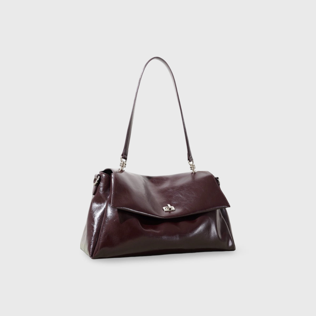 Nola | Bolso de piel auténtica ciruela