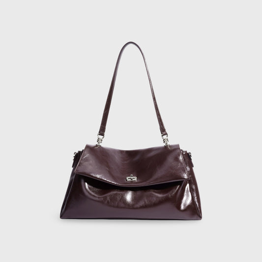 Nola | Bolso de piel auténtica ciruela