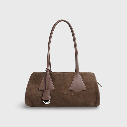 Lulu | Bolso de ante auténtico marrón