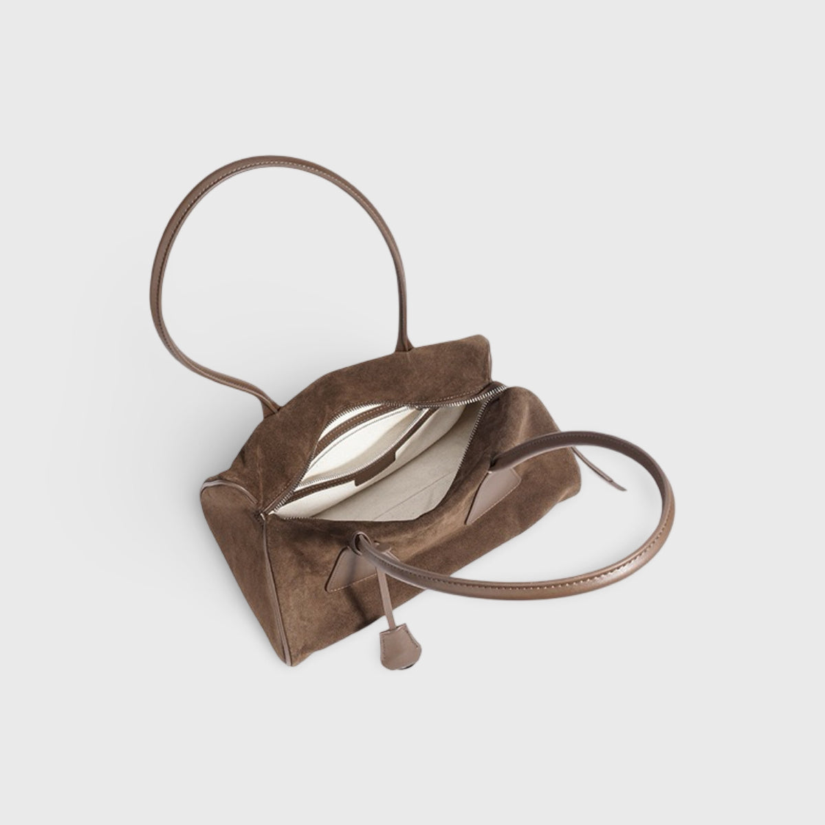 Lulu | Bolso de ante auténtico marrón