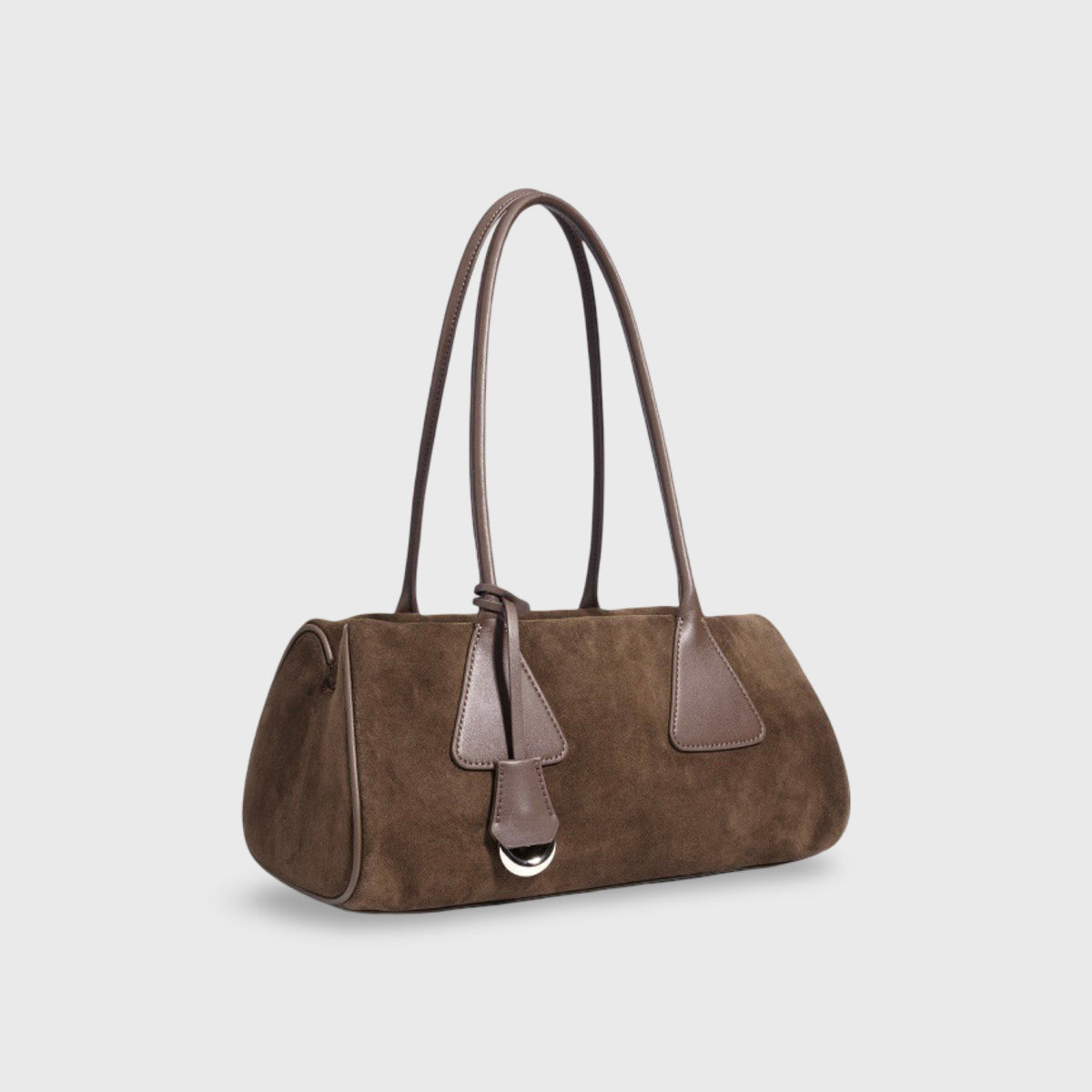 Lulu | Bolso de ante auténtico marrón