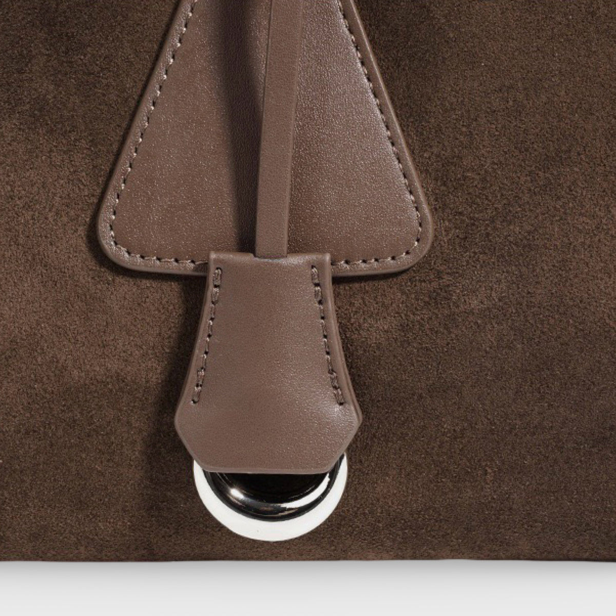 Lulu | Bolso de ante auténtico marrón