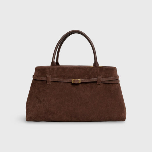 Lara | Bolso de mano de ante café