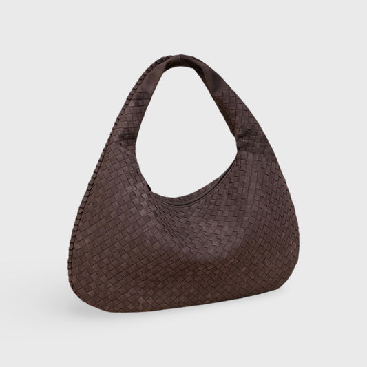 Oversize Trenzado Ante | Bolso de hombro café