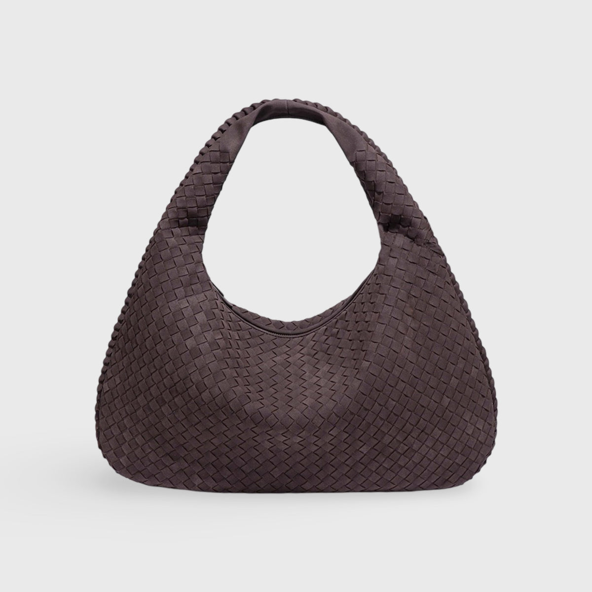 Oversize Trenzado Ante | Bolso de hombro café