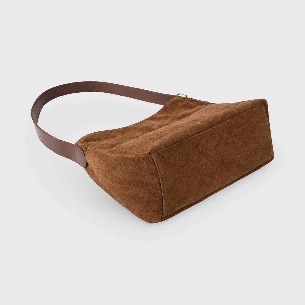 Rhea | Bolso oversize de ante marrón