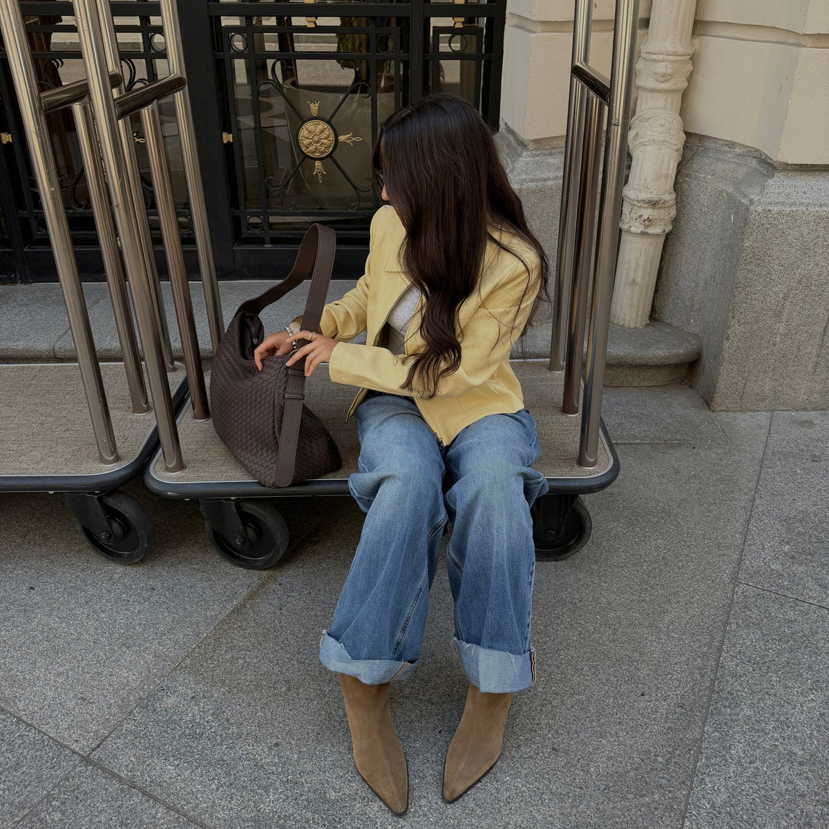 Rhea | Bolso oversize trenzado café