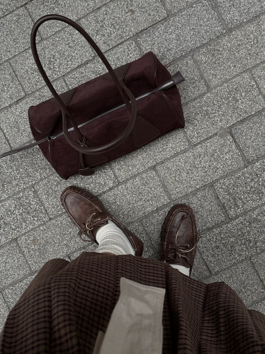 Lulu | Bolso de ante auténtico café