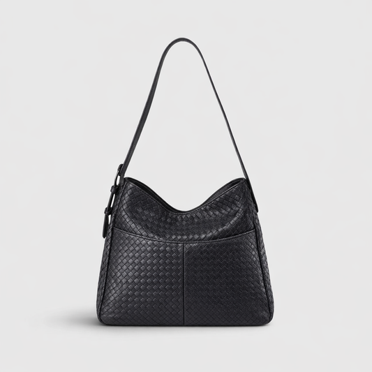 Rhea | Bolso oversize trenzado negro