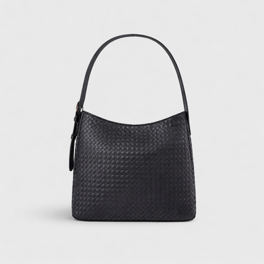 Rhea | Bolso oversize trenzado negro