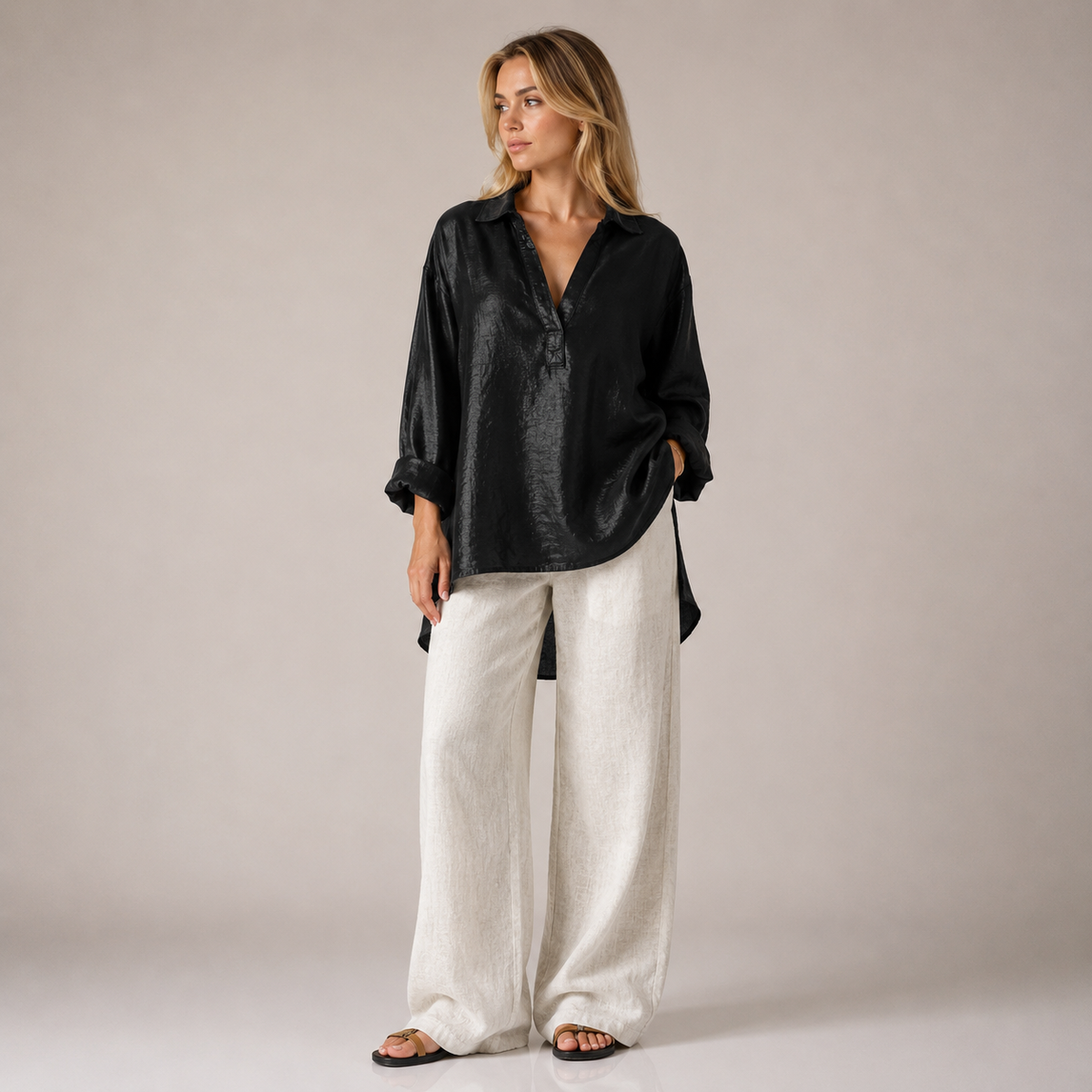 Raffaella - Blusa Fluida con Volantes