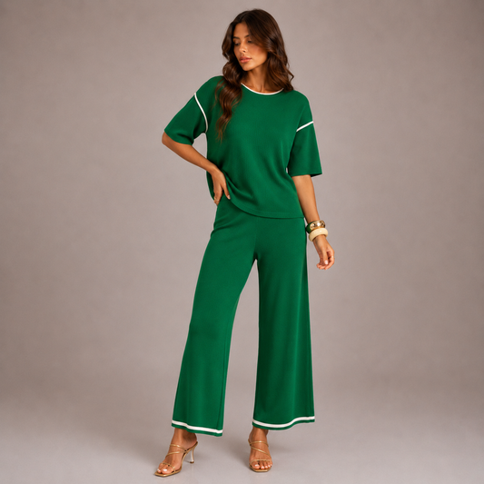 Wanda – Conjunto de Dos Piezas con Detalle en Contraste